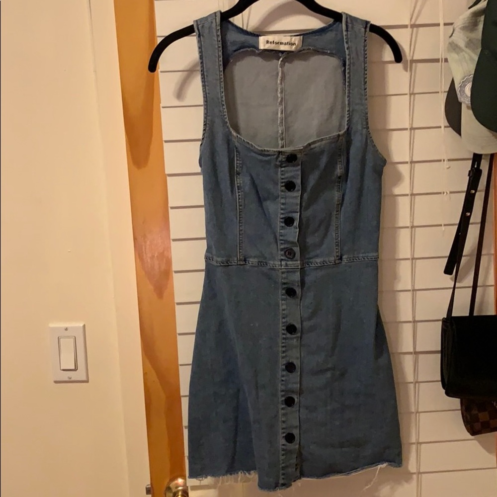 Reformation Denim mini dress